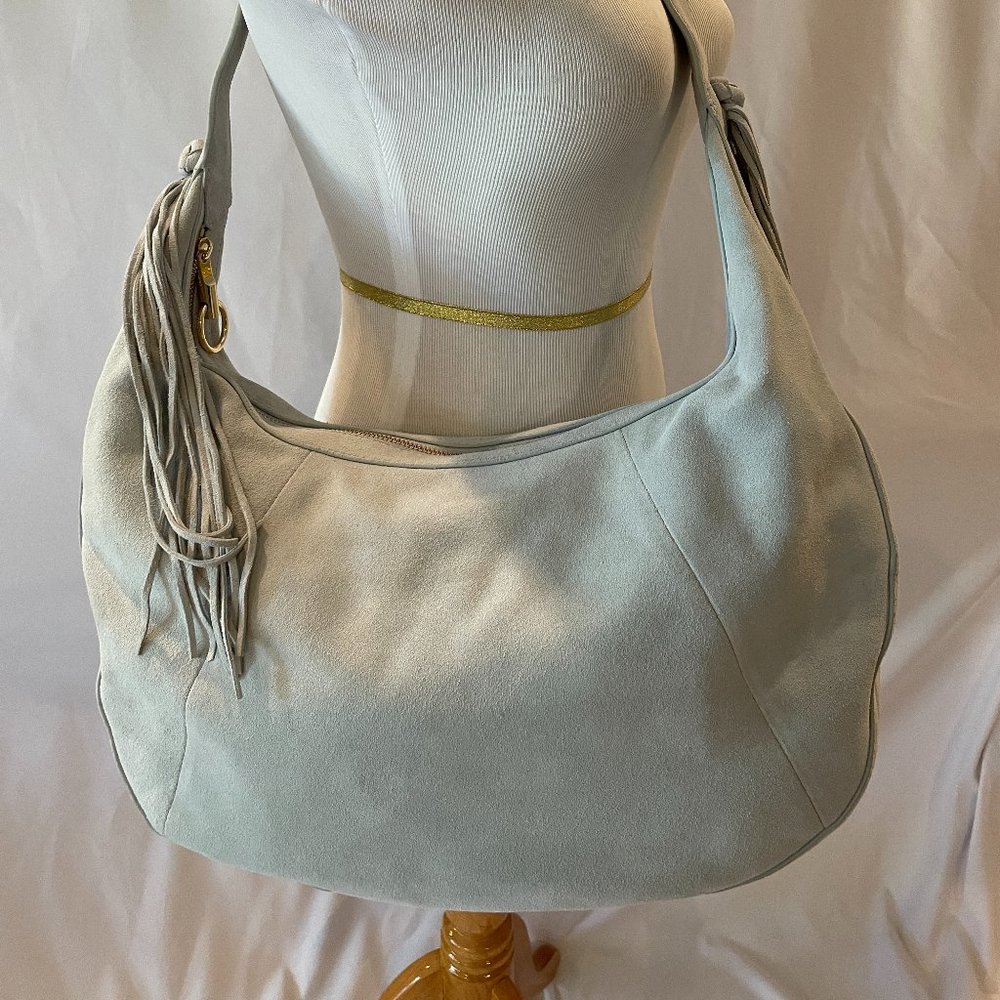 Elizabeth & James Zoe Large Fringe Suede Hobo Bag